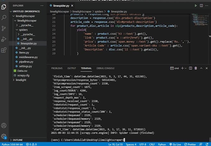 Do web scraping and automation using python, selenium by Mian_ab | Fiverr