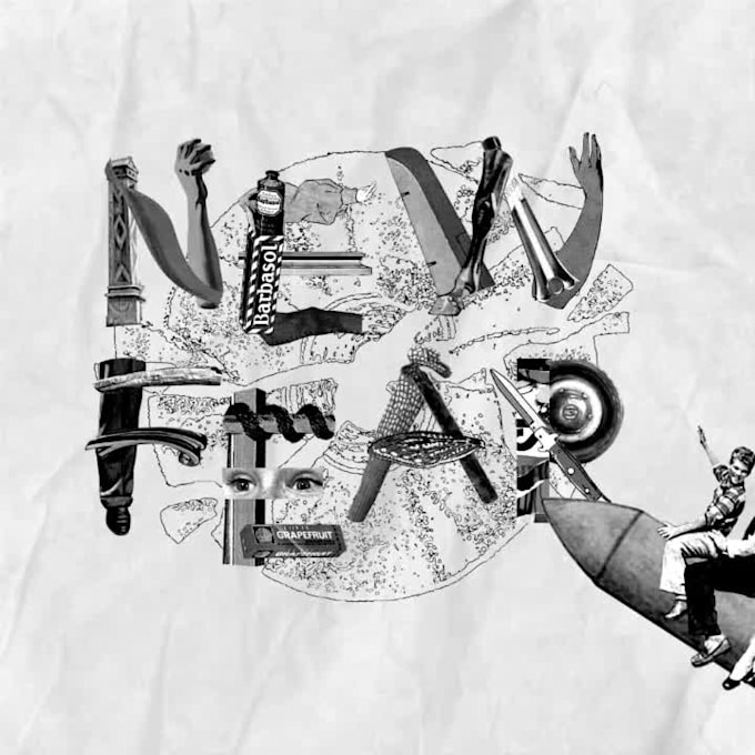 make a custom font with collage illustration for you
