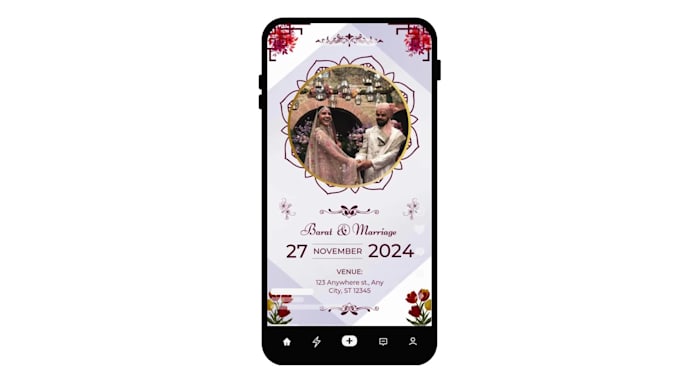 make an elegant indian wedding invitation video
