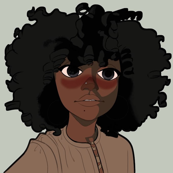 draw you a semi realistic stylized headshot portrait