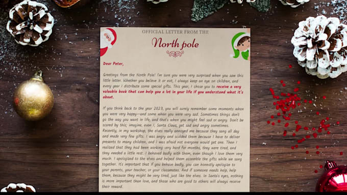 write creative christmas letters from santa claus