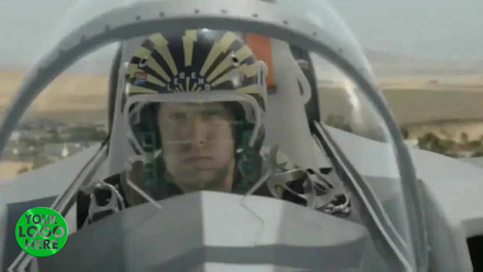 give flight playing short video with logo and text