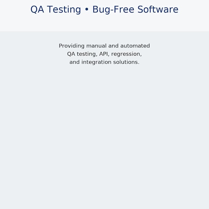 manual and automated QA testing for reliable software