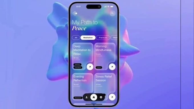 develop a mindful meditation and affirmation mobile app to calm and inspire
