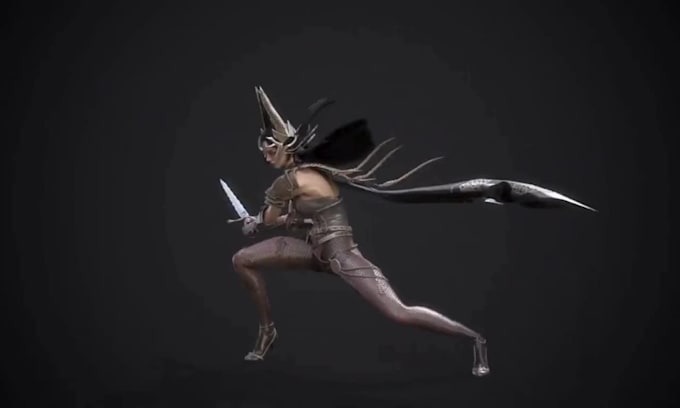 do 3d game character animation video, cartoon rigging modeling unreal engine fbx