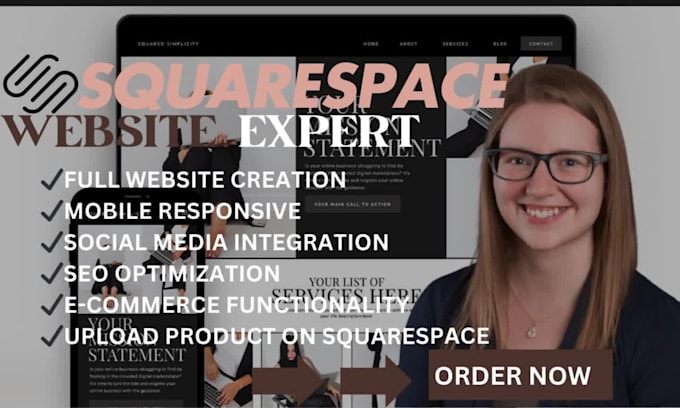 build modern and update responsive squarespace website, website development