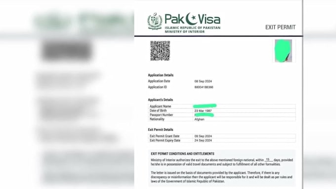 apply exit permit in urgent process