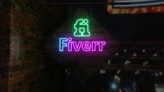 make a wonderful neon light sign, neon logo animation and neon intro video