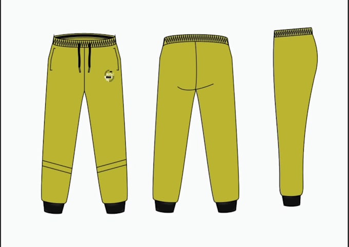 fashion cad designs and technical flat sketches