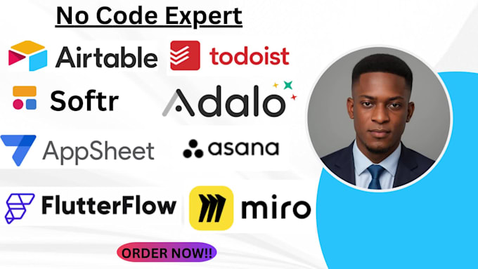 build airtable crm, softr client portal, adalo, asana, appsheet, miro, todoist