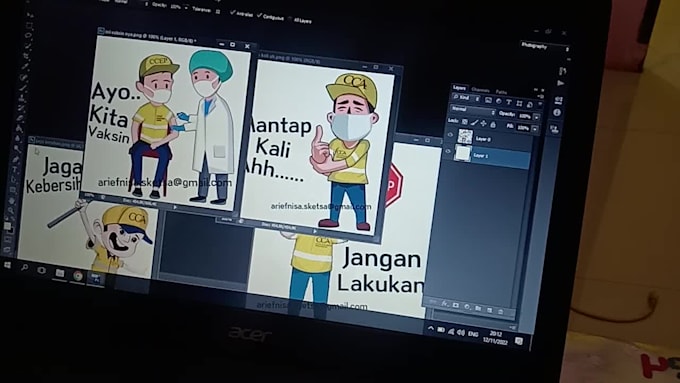 cartoon characters flat design