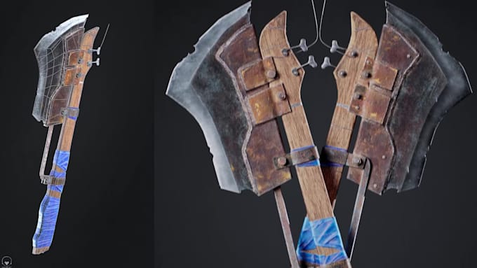3d model and texture game ready assets