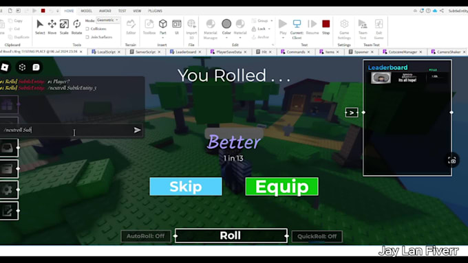 make a whole roblox game for you