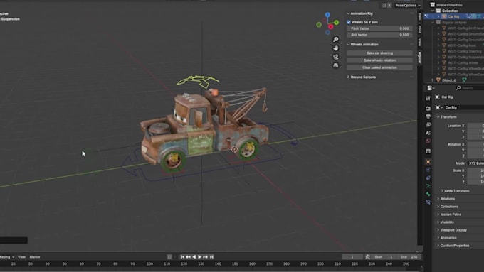 professional cartoon car rigging service