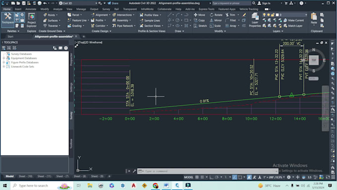 design road allignment profiles assemblies and corridors using autocad civil 3d