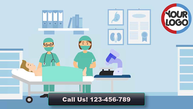 create plastic surgery  or cosmetic surgery 2d animated promo video