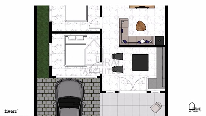 redraw a 2d floor plans in autocad and sketch up from PDF or sketch