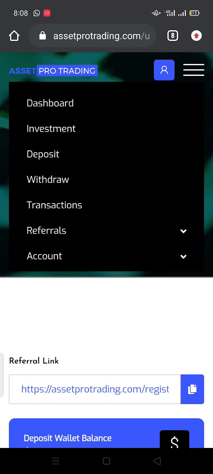 broker or trading website