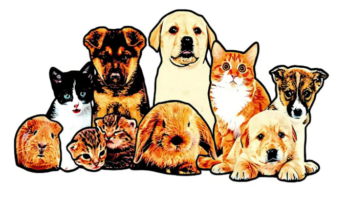 create animal cartoon image from your full pet image