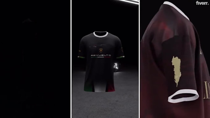 make a 3d t shirt animation with your design