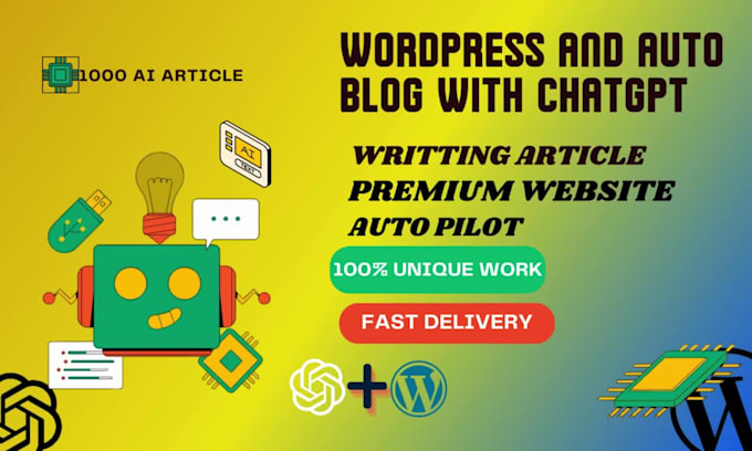 create wordpress autoblog with chatgpt ai write article ai images generator