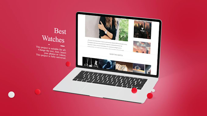 create a stylish laptop website promo video