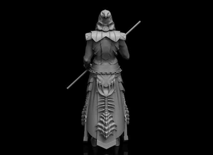model your miniature character for printing