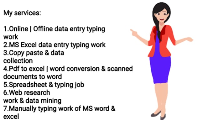 do data entry, data collection, copy past and so on