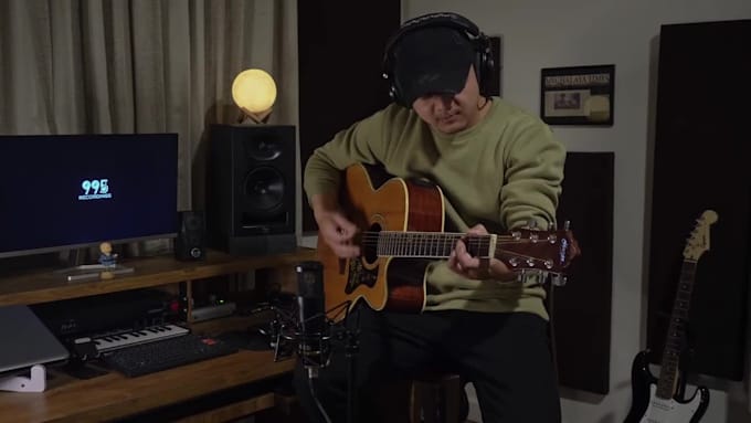 record quality rhythm acoustic guitar for your song