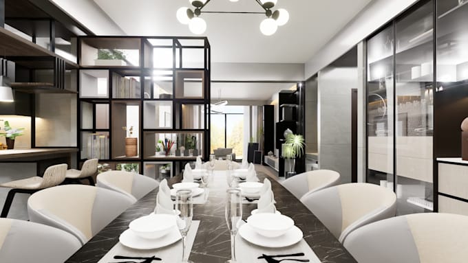 create any architectural space rendering nad visualization