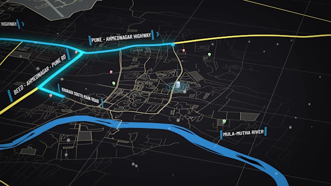 3d map animation for your location or real estate