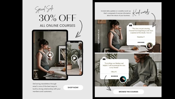 design canva figma klaviyo brevo mailchimp email newsletter template in 24 hours