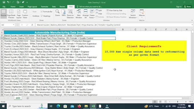 data cleaning symmetrical data