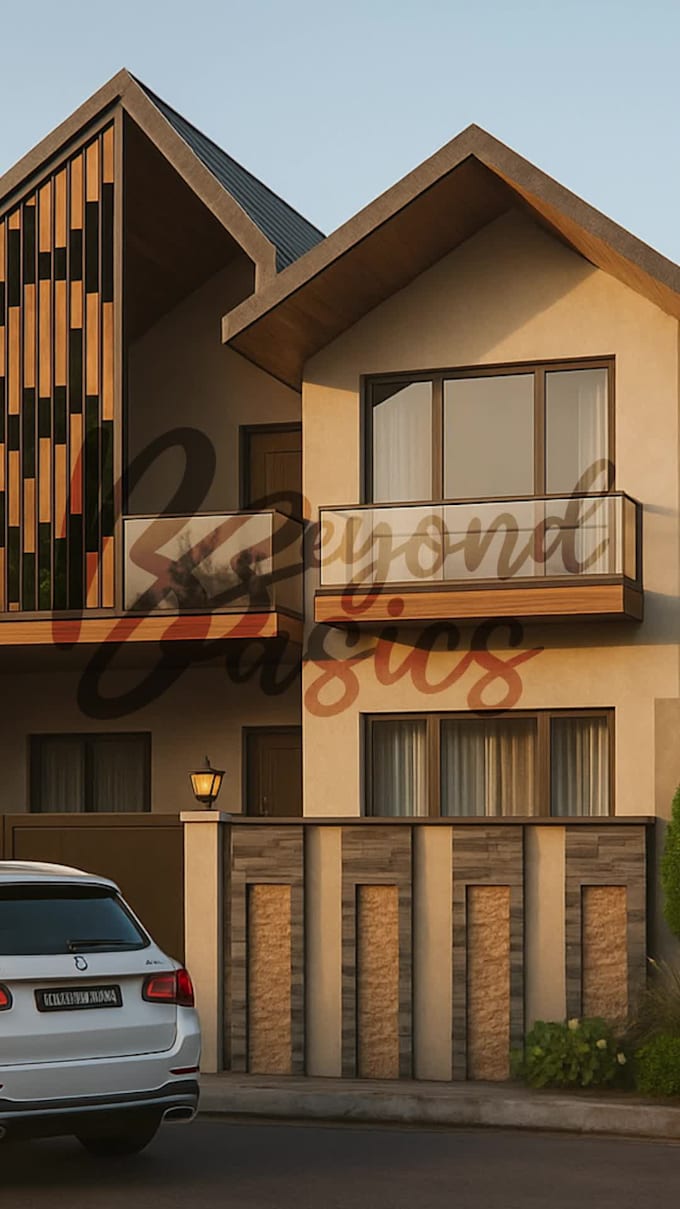 create realistic 3d elevation 3d in contemporary style