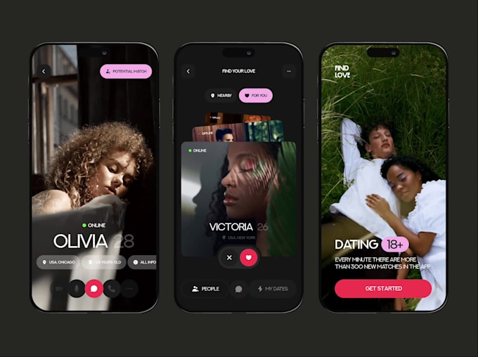 develop online dating app, matchmaking app, chat app, dating website, quickdate