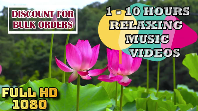 Hire a freelancer to make full HD relaxing music video for youtube