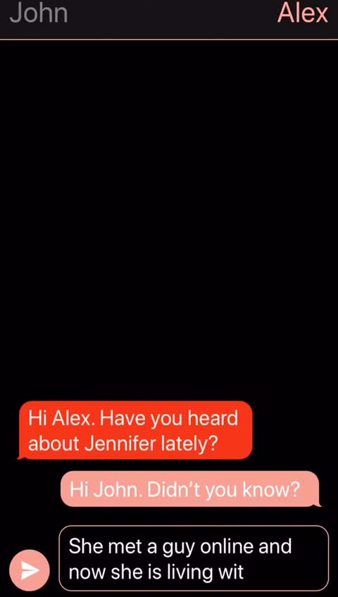 create messages style or text conversation short video ad