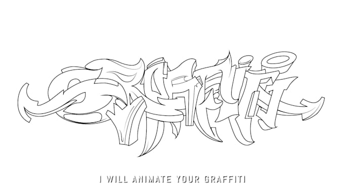 animate your graffiti text logo