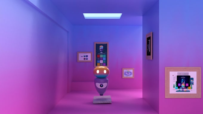 make a robot character mascot for your brand