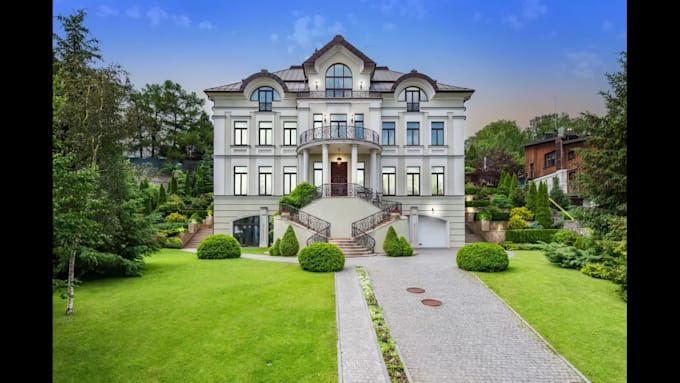 do real estate hdr twilight conversion or day to dusk editing 12 hours