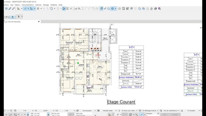 design your architectural floor plan in autocad archicad 2d best price
