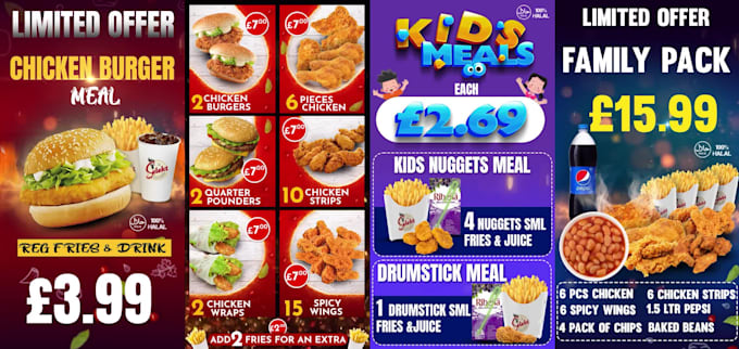 design digital menu restaurant TV display
