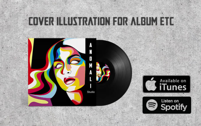 Design Professional Cover Album Illustration With Vector Art By Ajiprakoso99 Fiverr