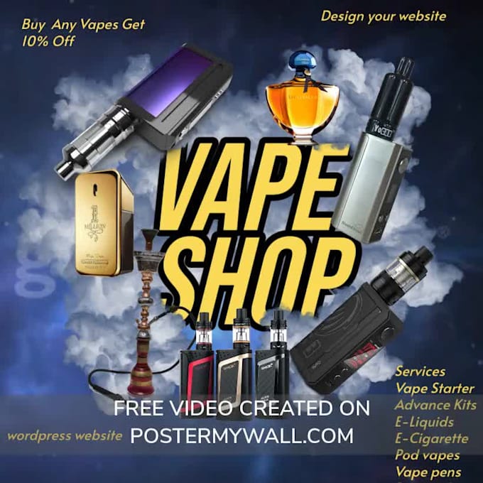 build modern vape store or e cigarette ecommerce website