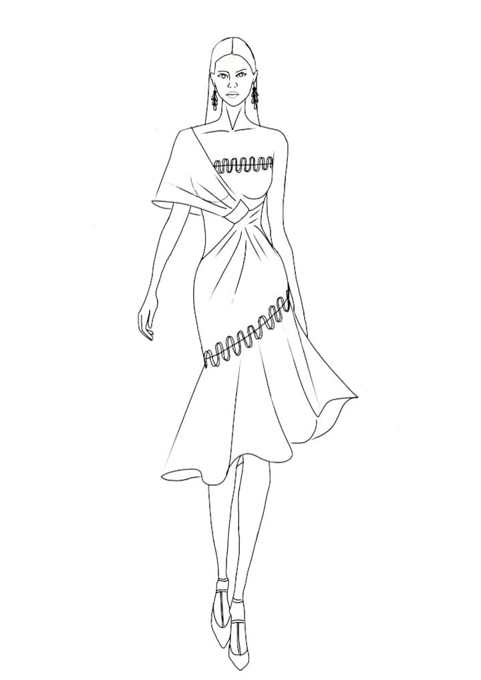 Draw a professional fashion illustration by Tiaraeka278 | Fiverr