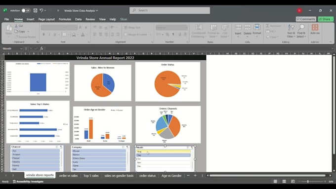 perform excel data cleanup, analysis, and visualization