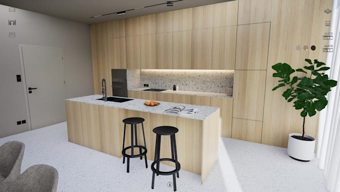 make interactive interior walkthrough