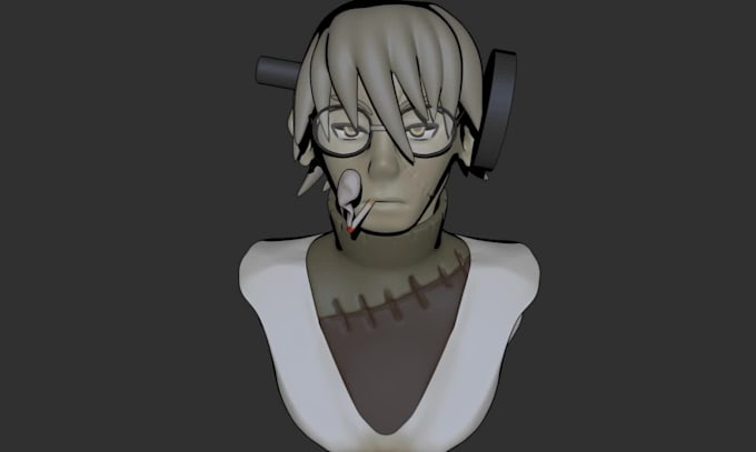 3d model any anime characters head or bust