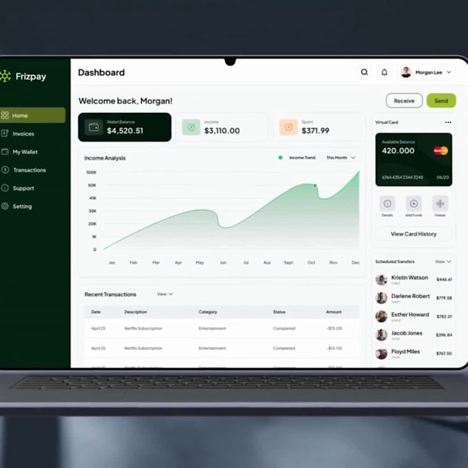 design saas, web, dashboard, apps UI UX