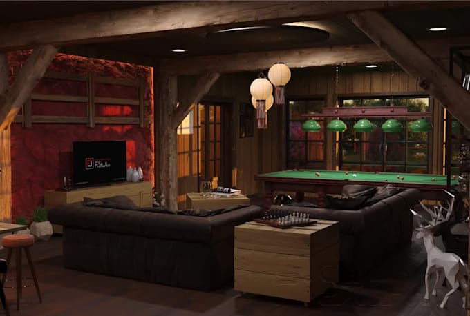 do realistic exterior and interior architecture 3d rendering